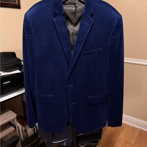 Bar III Royal Blue Velvet Blazer